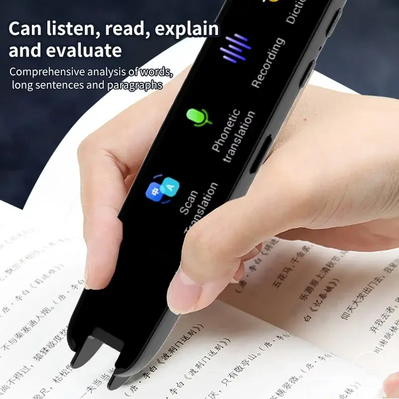 Bolígrafo traductor offline con diccionario, escaneo inteligente y lectura por punto.