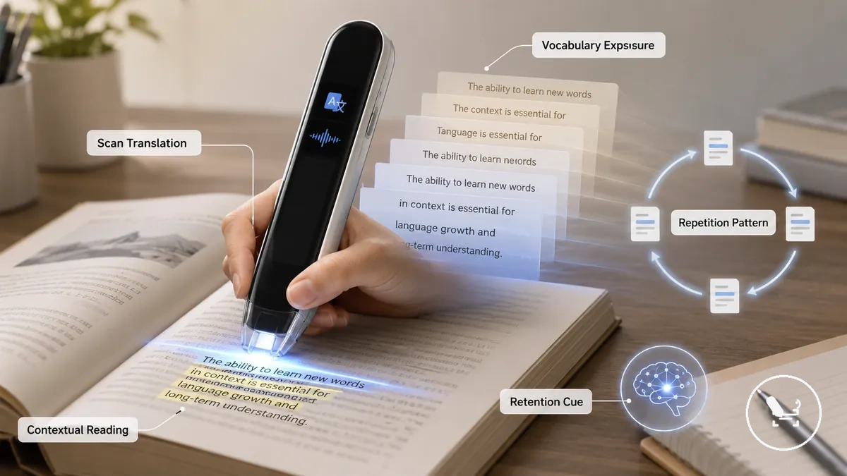Aprendizaje de vocabulario mediante escaneo y traducción en lectura contextual con exposición repetida