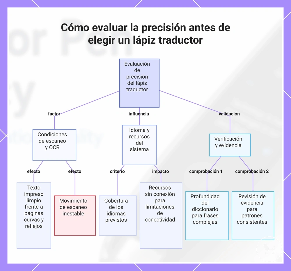 Cómo evaluar la precisión antes de elegir un lápiz traductor